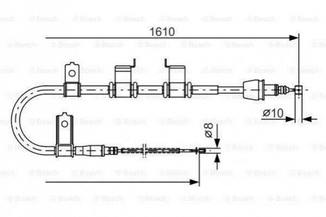 Трос, стояночная тормозная система BOSCH 1987482070