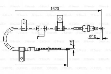 Трос, стояночная тормозная система BOSCH 1987482071 (фото 1)