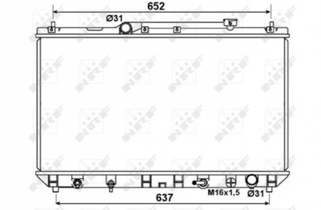 Радіатор, охолодження двигуна NRF 53374