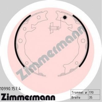 Колодки тормозные барабанные ZIMMERMANN 109901574