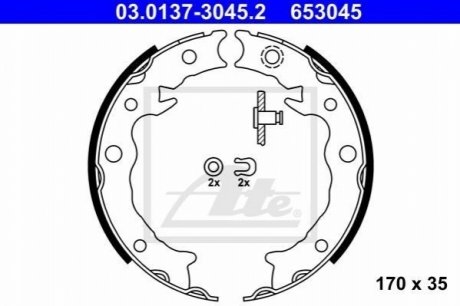 Барабанные тормозные колодки ATE 03.0137-3045.2