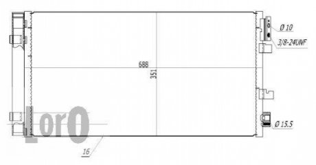 Радіатор кондиціонера Megane III/Scenic III/Fluence 08- DEPO 042-016-0039 (фото 1)