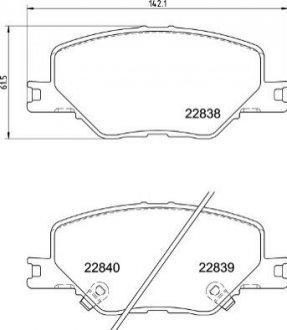 Колодки гальмвн дисков комплект 4 шт BREMBO P 59 096