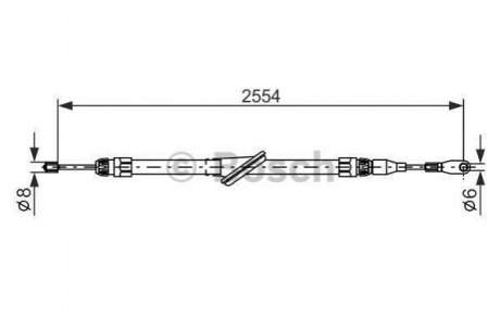 CABLE, PARKING BRAKE BOSCH 1 987 477 699