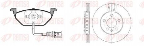 Комплект гальмівний передн. AUDI A3 96-;SEAT TOLEDO 98-;SKODA FABIA 99-,OCTAVIA (вир-во) REMSA 8633.10