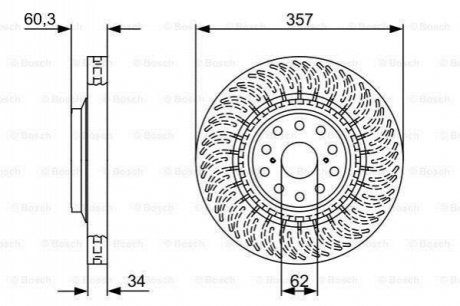 Диск гальмівний BOSCH 0986479V64