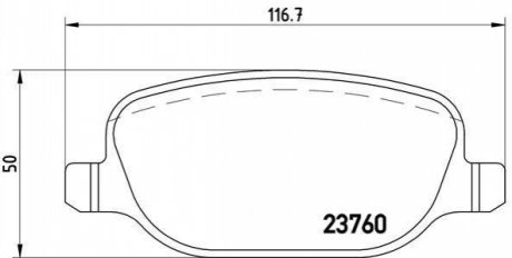 Тормозные колодки дисковые, к-кт. BREMBO P 23 089