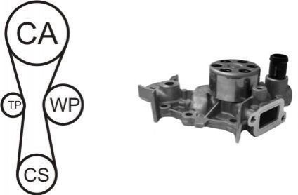 Водяний насос + комплект зубчатого ременя AIRTEX WPK-181801 (фото 1)