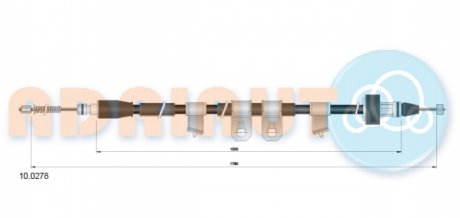 Трос ручного гальма ADRIAUTO 10.0278