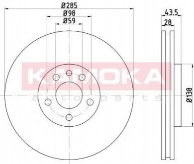 Тормозной диск KAMOKA 103268 (фото 1)