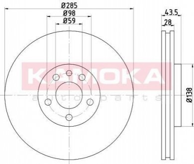 Тормозной диск KAMOKA 103268