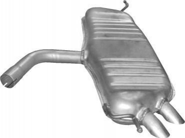 Глушитель задний (конечный, основной) для VW Touran 1.9 TDi TD/ 2.0 TDi TD 02/03-05/10. Skoda POLMOSTROW 30153