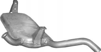 Глушитель задний (конечный, основной) для Renault Laguna II 1.6/1.8i -16V 1.9 dCi 01-07 POLMOSTROW 21.287 (фото 1)