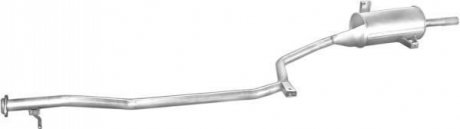 Глушитель задний (конечный, основной) для Hyundai Pony 89-94/Excel 89-94 1.3/1.5 HB POLMOSTROW 10.011