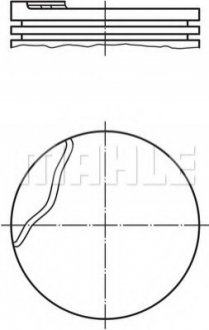 Поршень d79,5x1,5x1,5x2,5 +0,5 (1-2 цил,) MAHLE / KNECHT 02202 01