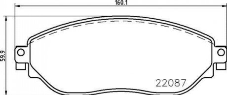 Тормозные колодки дисковые, к-кт. BREMBO P59082