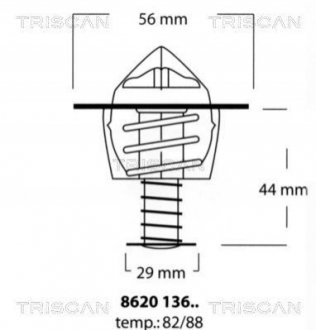 Термостат, охлаждающая жидкость TRISCAN 8620 13688