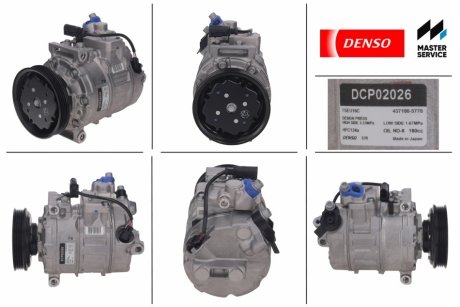 Компресор кондиціонера новий AUDI A4 (8D5, B5) 97-01,A4 (8E2, B6) 00-04,A4 (8E5, B6) 01-04,A4 (8H7, DENSO DCP02026
