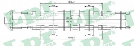 Трос ручного гальма LPR C0550B