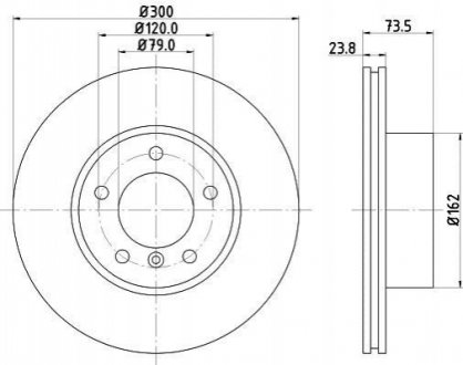 Тормозной диск HELLA 8DD 355 111-921