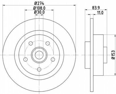 Тормозной диск HELLA 8DD 355 112-361