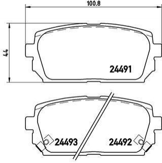 Тормозные колодки дисковые, к-кт. BREMBO P 30 040 (фото 1)