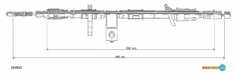 Ad_=dl-17.2512 [5977022100] трос ручника п. hyundai accent 95> ADRIAUTO 10.0212