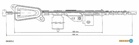 Трос зупиночних гальм ADRIAUTO 28.0223.1