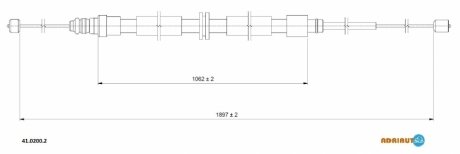 Трос зупиночних гальм ADRIAUTO 4102002