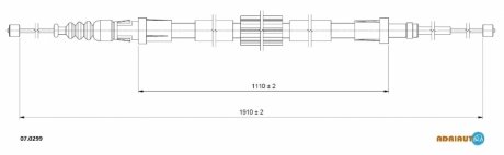 Ad_[474654] трос ручника citroen c3 picasso 09>  ADRIAUTO 07.0299