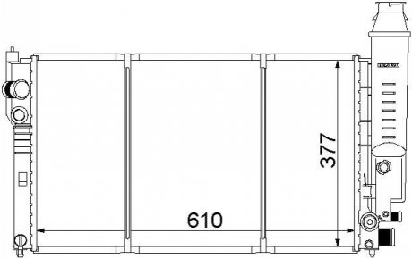 Радіатор охолодження PEUGEOT 405 (1988) 1.9 MI-16 STARLINE PE2097