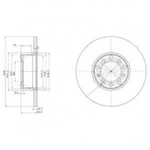 ДИСК ТОРМ. ПЕР.278X12.6 5 ОТВ.(MIN 2) Delphi BG2259