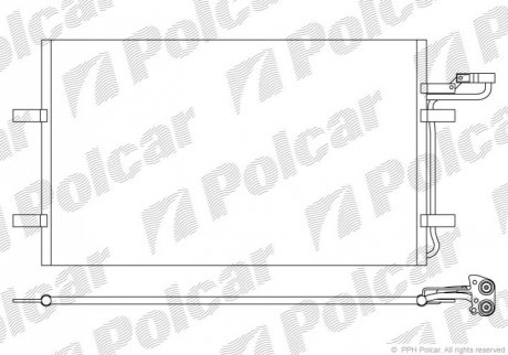 Радіатор кондиціонера Polcar '9042K8C2S'