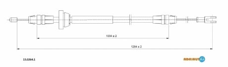 Трос ручного тормоза ADRIAUTO 13.0264.1