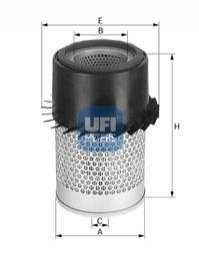 ПОВІТРЯНИЙ ФІЛЬТР UFI 27.282.00