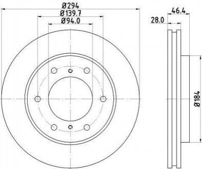 Тормозной диск HELLA 8DD355115-731