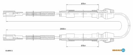 Трос стояночного гальма ADRIAUTO 11.0257.1