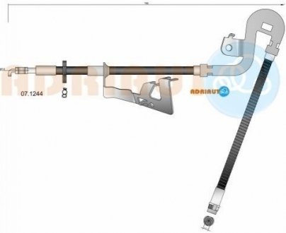CITROEN шланг гальмів.передн.лів.C5 III 08-,C6,Peugeot 407 ADRIAUTO 07.1244