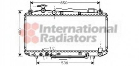 Радиатор охлаждения двигателя FUNCR/RAV4 20i AT +-AC 00 Van Wezel 53002301 (фото 1)