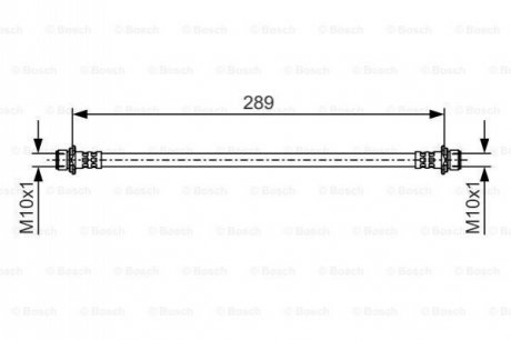 Шланг тормозной toyota land cruiser prado (j150) 289мм. задний BOSCH 1-987-481-A59