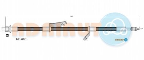 TOYOTA шланг гальм. передн. лів. COROLLA 12- ADRIAUTO 52.1266.1