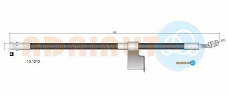 HYUNDAI шланг гальм.передн. лів. Accent 94- ADRIAUTO 10.1212