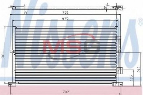 Конденсер FD MONDEO III(00-)1.8 i 16V(+)[OE 1116809] NISSENS 94585