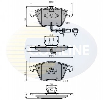 - Гальмівні колодки до дисків COMLINE CBP11753 (фото 1)