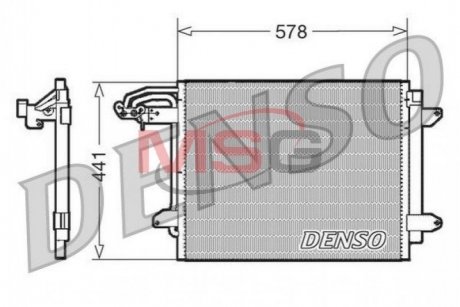 Конденсатор, кондиционер DENSO DCN32030 (фото 1)