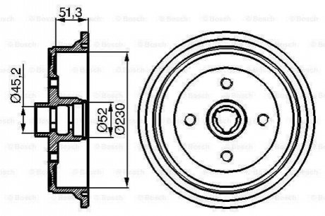 Гальмівний барабан BOSCH 0986477029