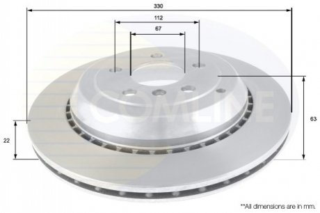Тормозной диск COMLINE ADC1649V (фото 1)