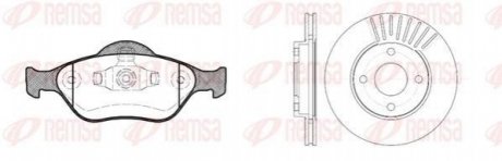 Комплект тормозной передн. FORD FIESTA 95-,FORD FUSION 02-,FORD FOCUS 98- REMSA 8766.00