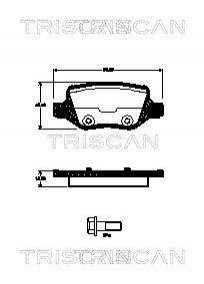 Комплект задних тормозных колодок TRISCAN 8110 23045