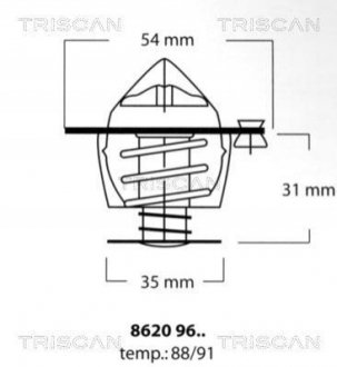 Термостат, охлаждающая жидкость TRISCAN 8620 9691